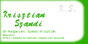 krisztian szandi business card